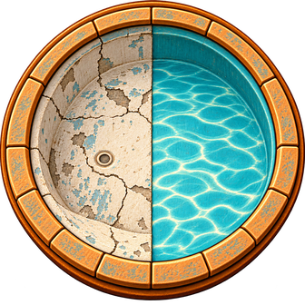 Pool resurfacing or repair in Phoenix and Scottsdale? — carved medallion