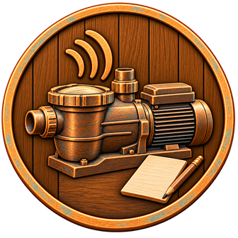A strange pool-pump sound: what to note before calling — carved medallion