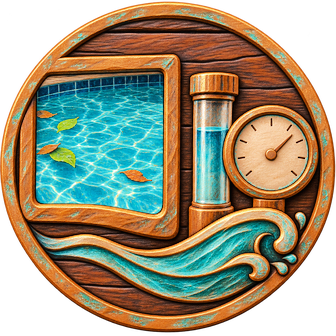 What pool-service photos show, and what still needs a measurement — carved medallion