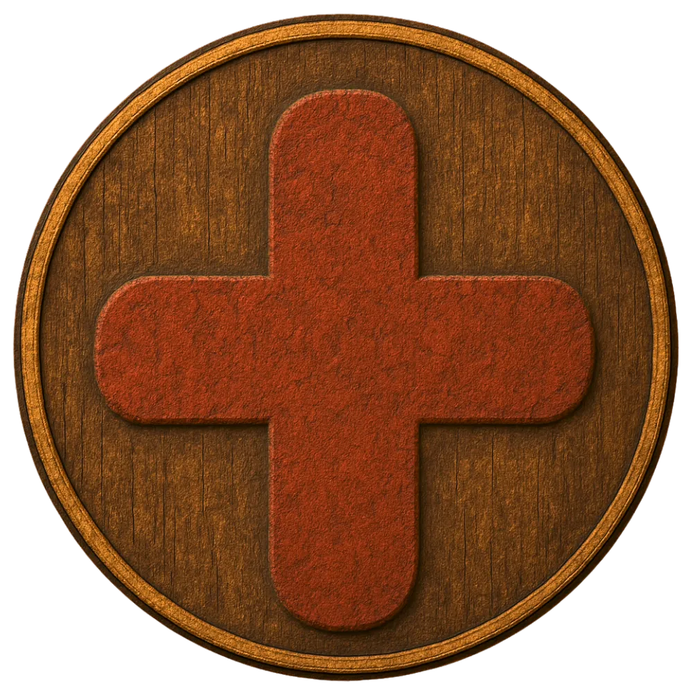 Carved safety medallion
